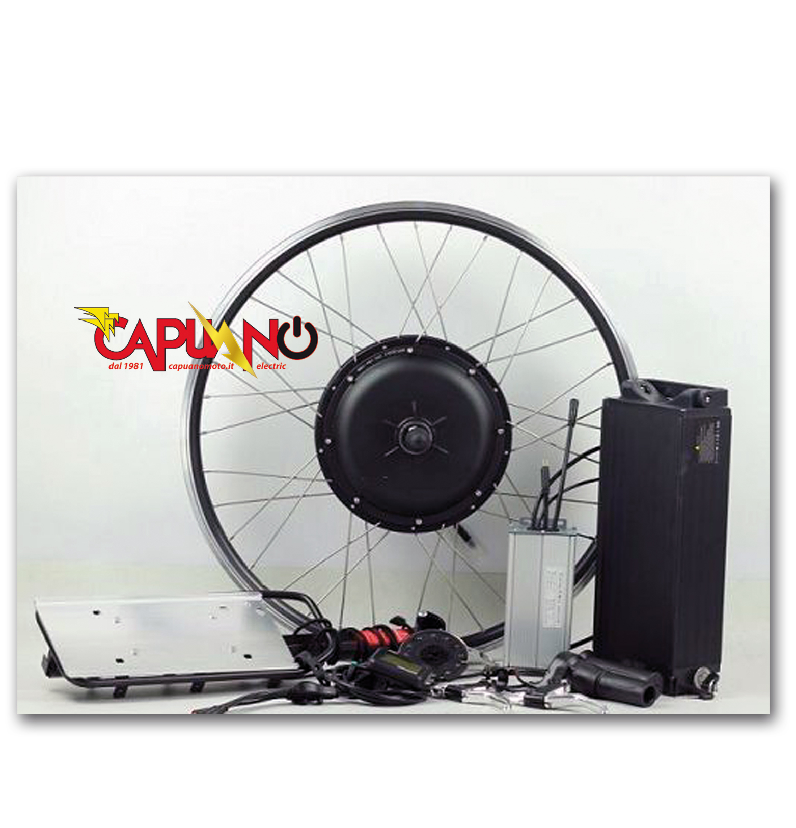 Kit trasformazione conversione bici elettrica batteria litio motore