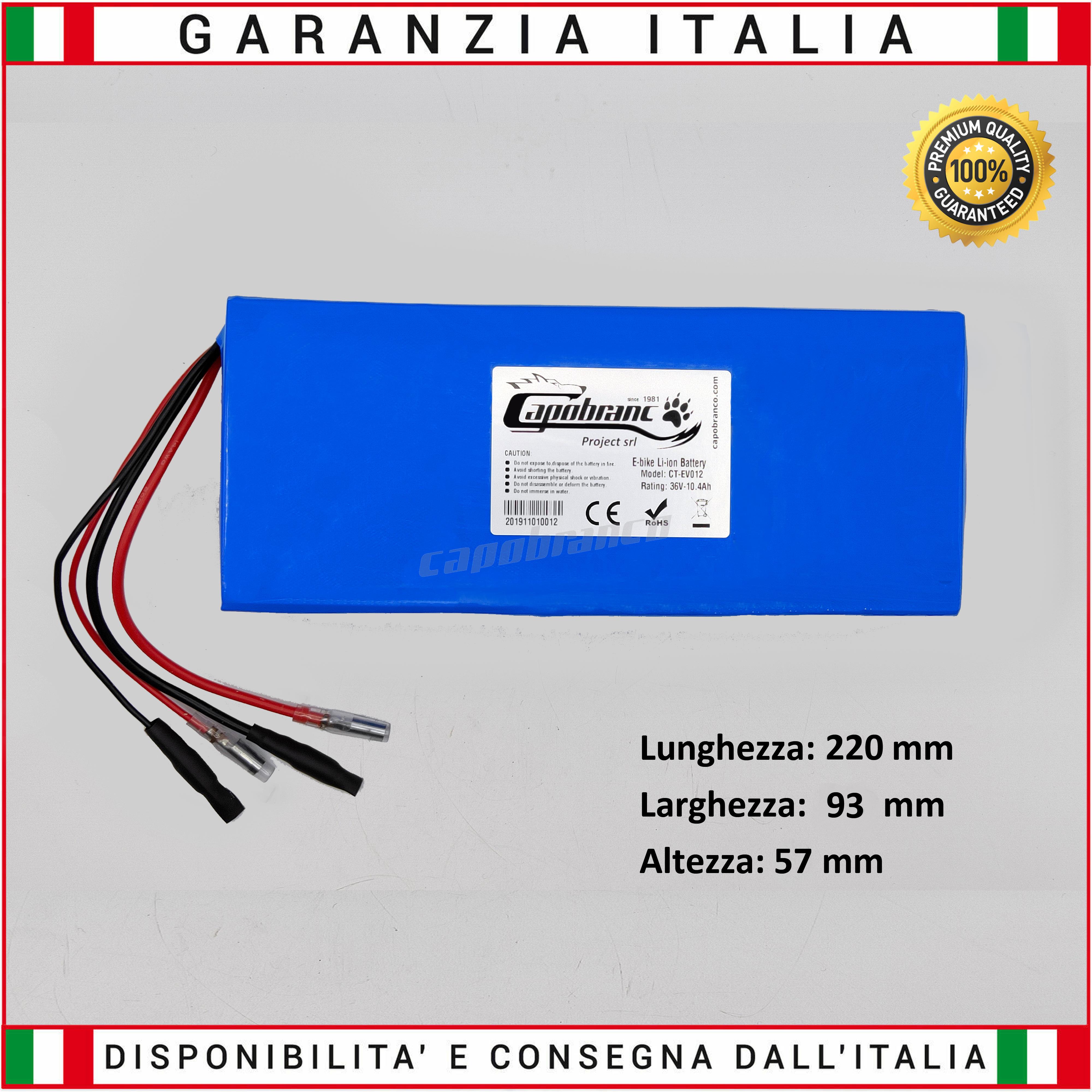 batteria bicicletta elettrica 36v 10.ah