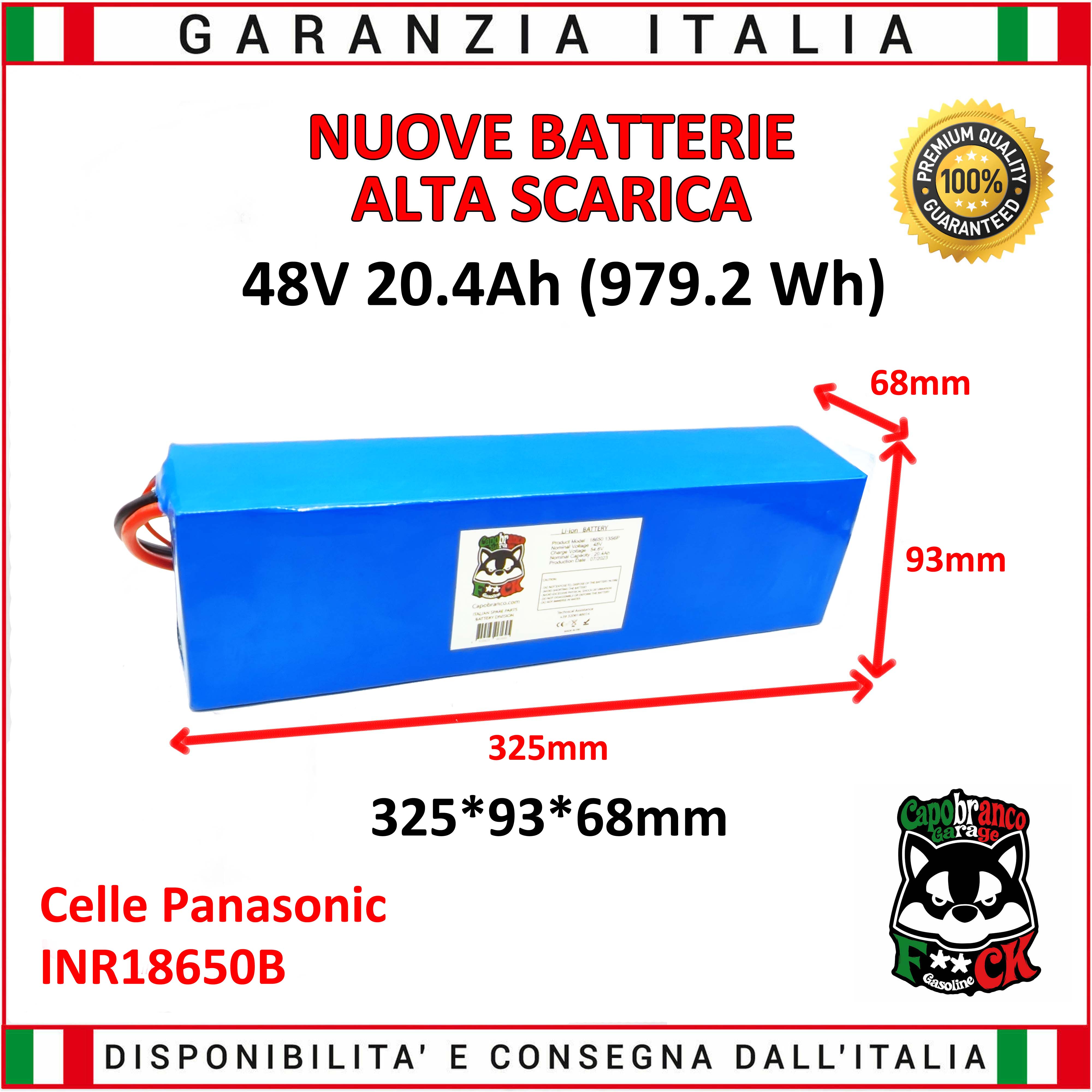 Batteria E-bike 48V 13Ah/15Ah/20Ah Agli Ioni Di Litio Con BMS E Caricabatterie 54.6V – Per Bici E Scooter Elettrici, Kit Di Conversione