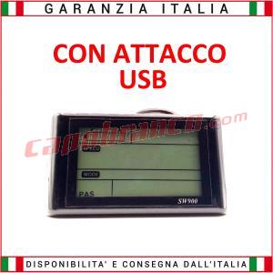 Display LCD SW900 Per Bici Elettrica E Scooter – Compatibile 24V-72V, Monitor Tensione, Velocità E Temperatura