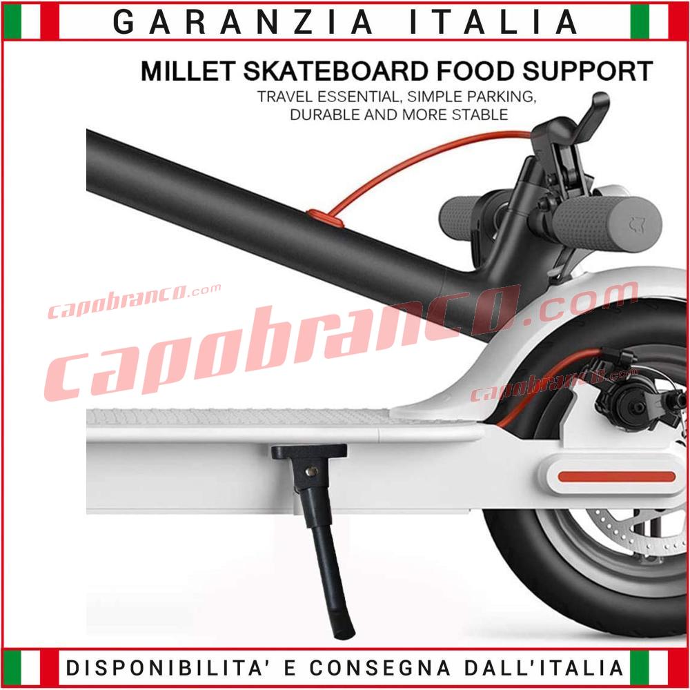 Cavalletto Di Ricambio Per Monopattino Xiaomi M365 / M365 Pro – Piede D'Appoggio In Lega Con Protezione In Silicone