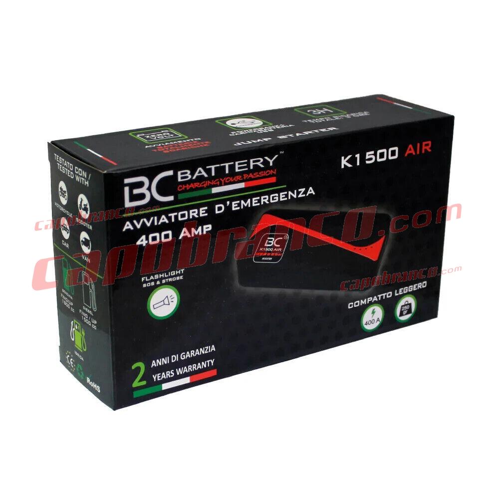 BC BATTERY K1500 AIR COD.709K1500 AVVIATORE BOOSTER MOTO/AUTO 400AMP MADE  ITALY