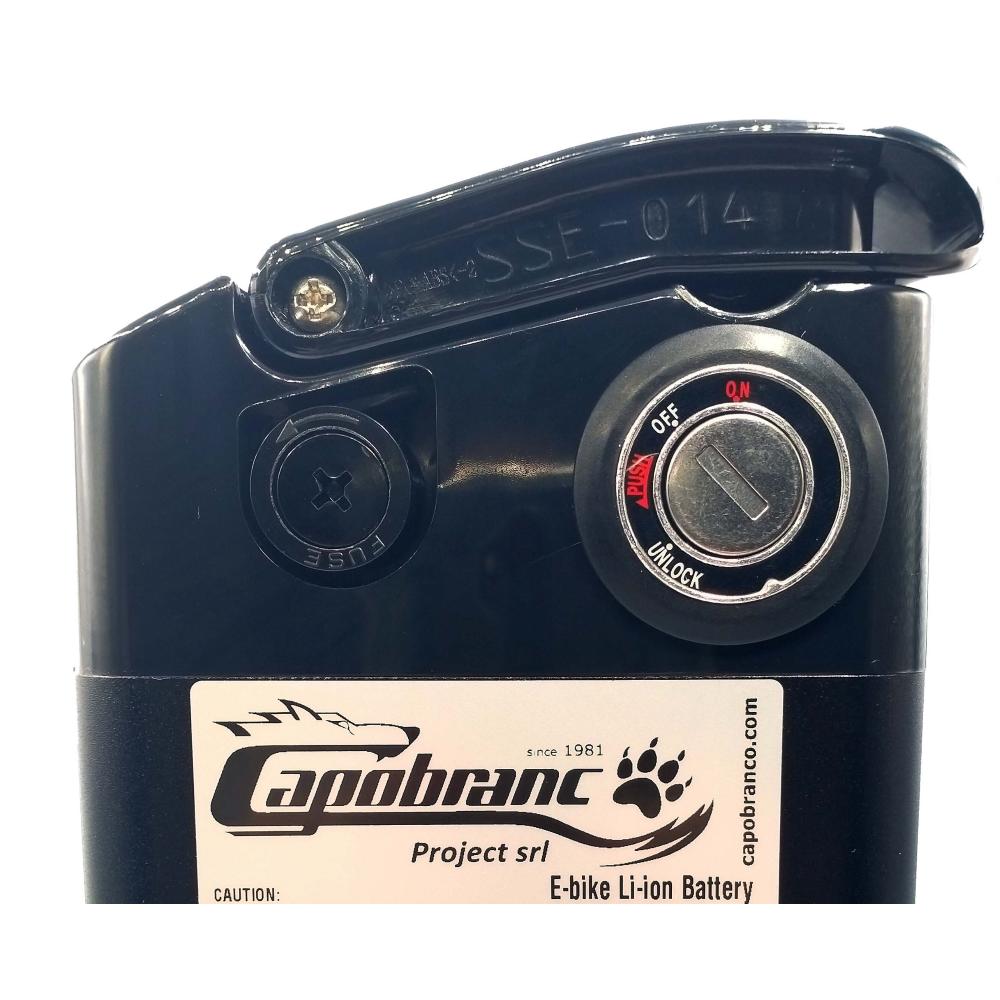 Blocchetto chiave per batteria sotto sella con contatto accensione