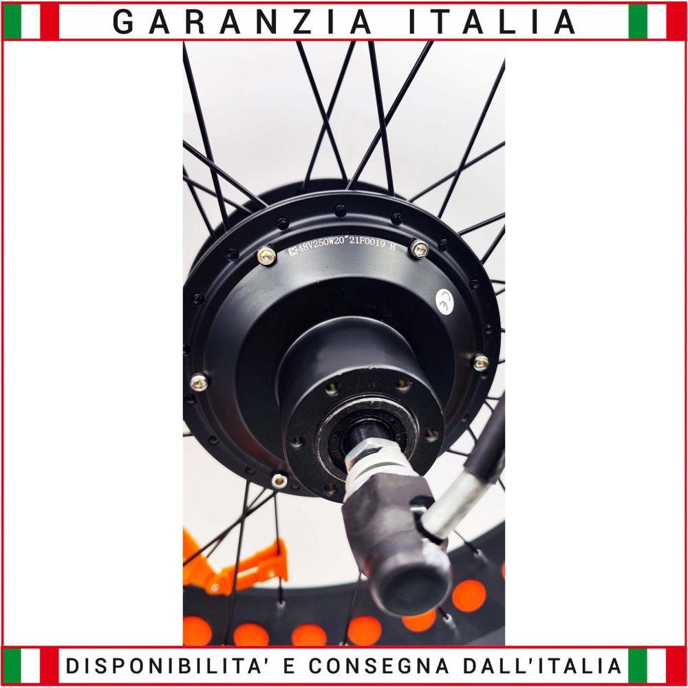 Ruota completa di motore RKS per bici elettrica fat bike 20x4 250W 48V
