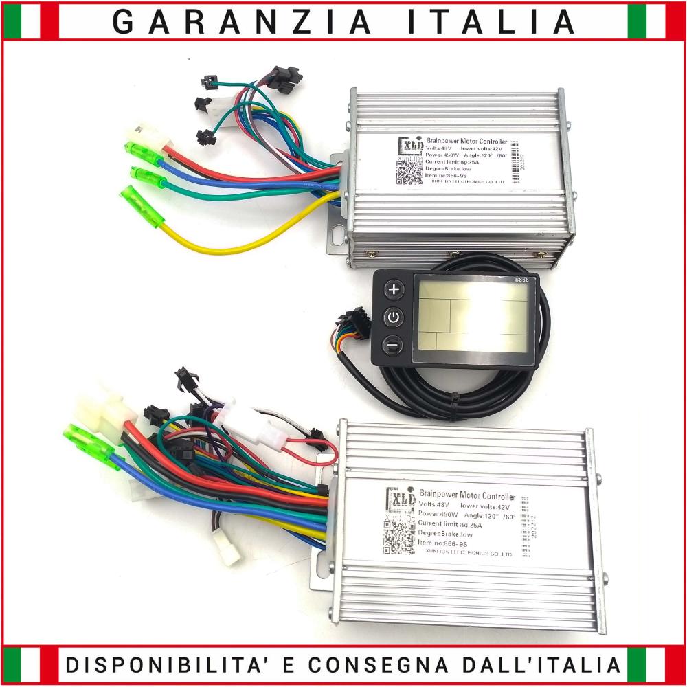 Kit Dual Controller A+ B 48V 25A + Display per E-Bike Dual Motor