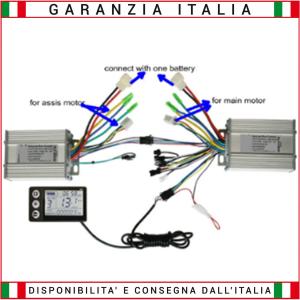 Kit Dual Controller A+ B 48V 25A + Display per E-Bike Dual Motor