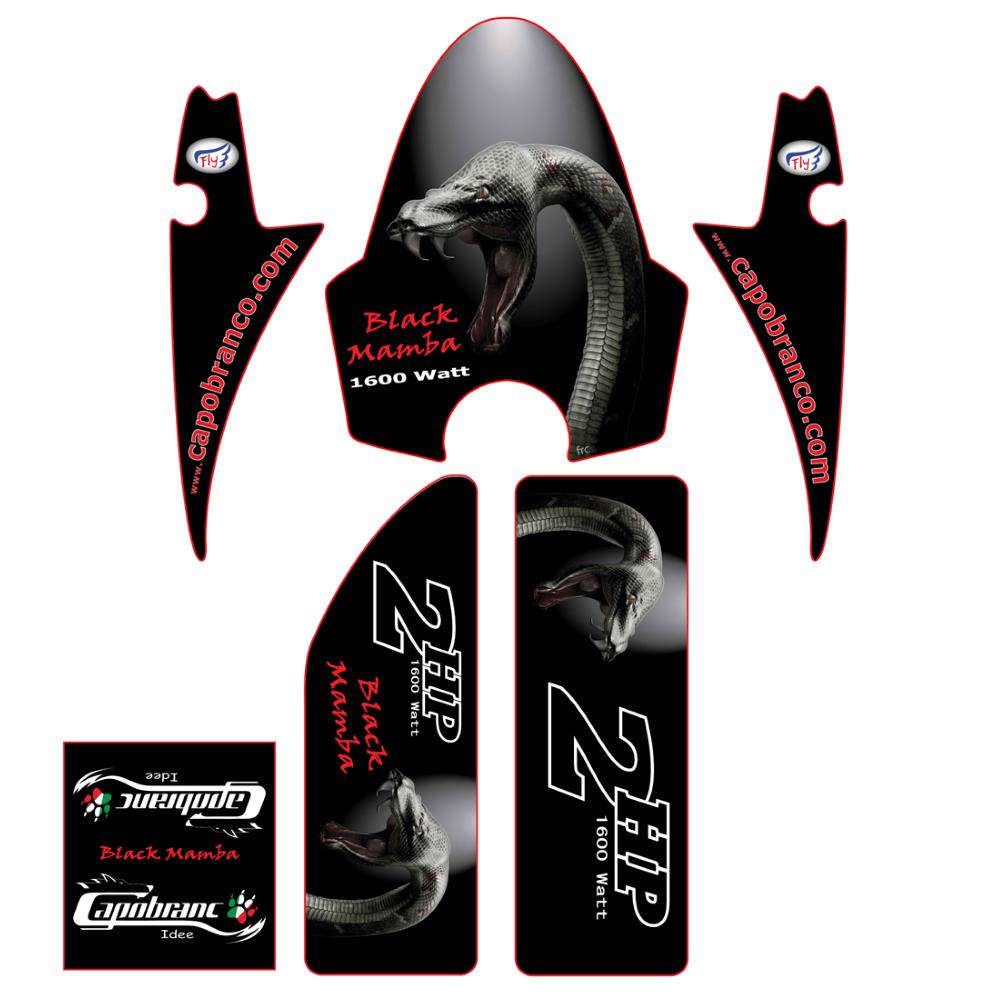 Kit adesivi Monopattino Elettrico BLACK MAMBA