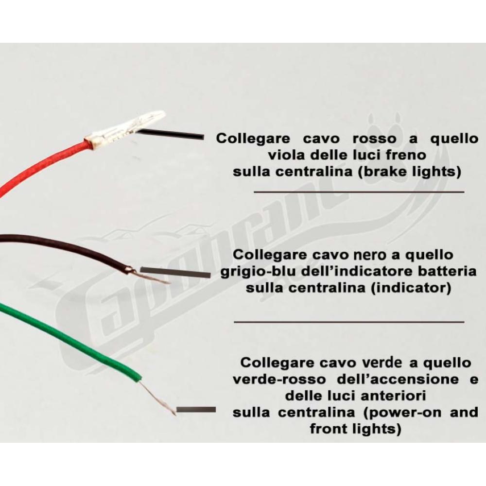 SMALL Rear Light for Electric Scooter 24V, 36V, 48V, 60V POSITION LIGHT + STOP