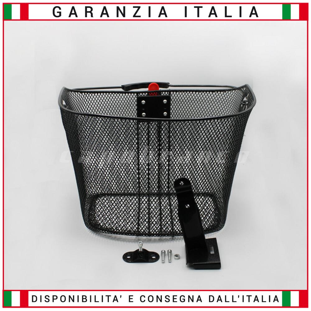 Quick release basket for scooters, bikes and electric bikes