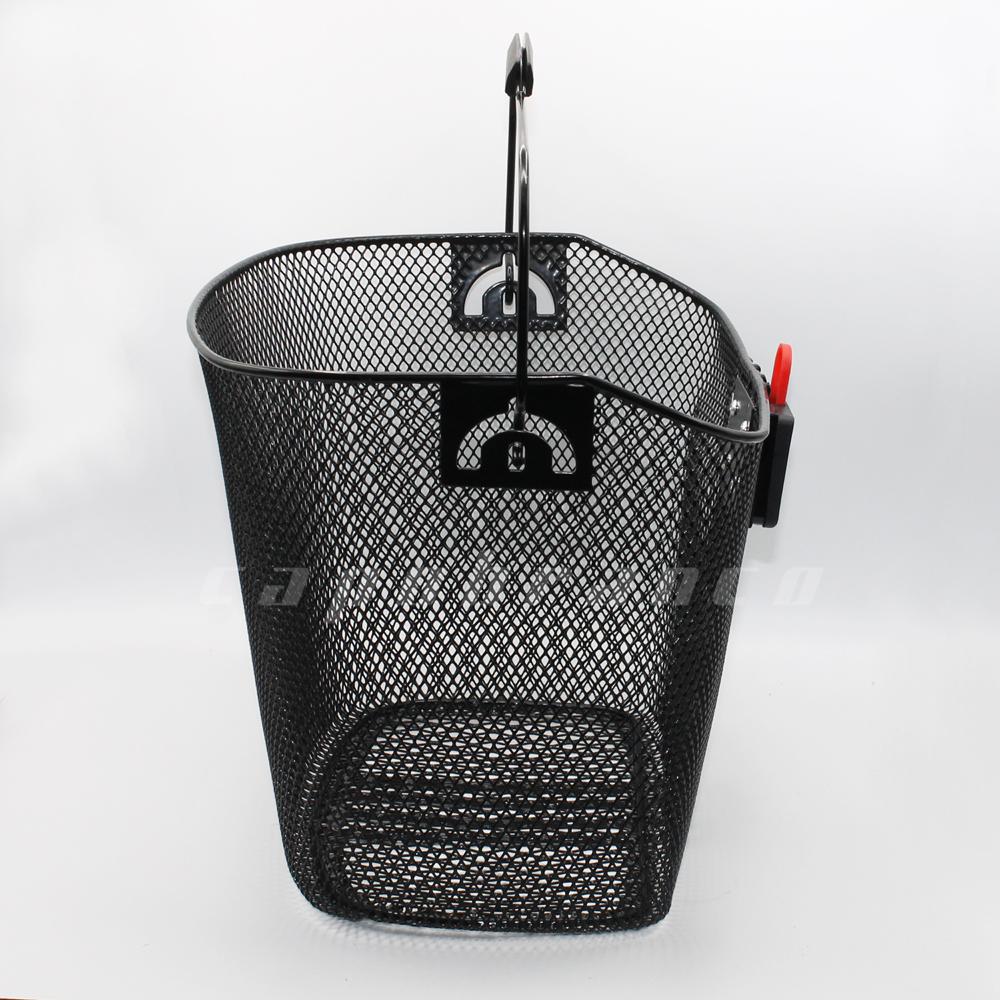 Quick release basket for scooters, bikes and electric bikes