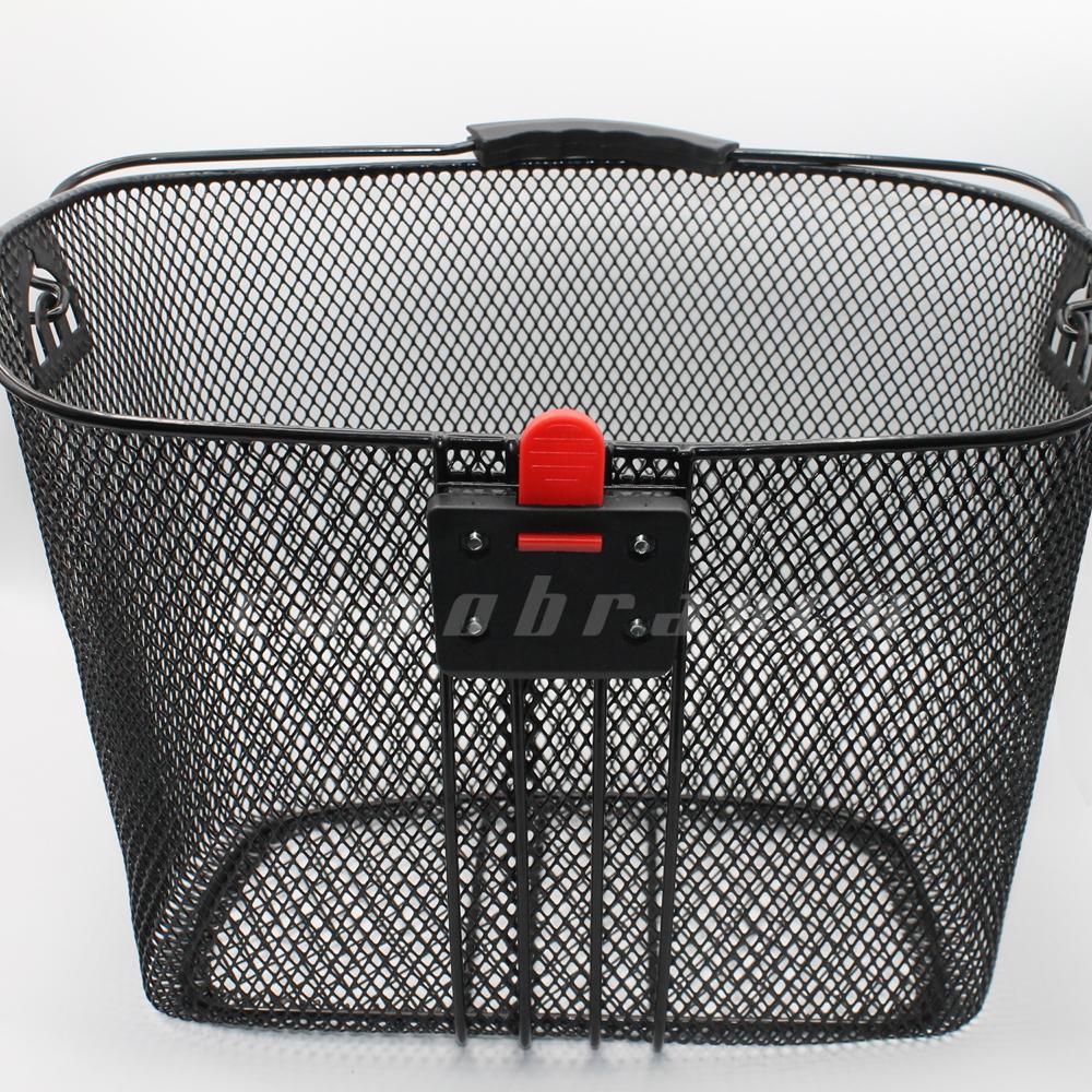 Quick release basket for scooters, bikes and electric bikes