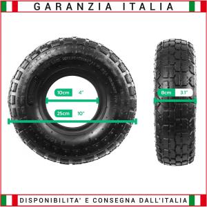 Tire SIZE 4.10 / 3.50-4 COMPLETE WITH AIR CHAMBER