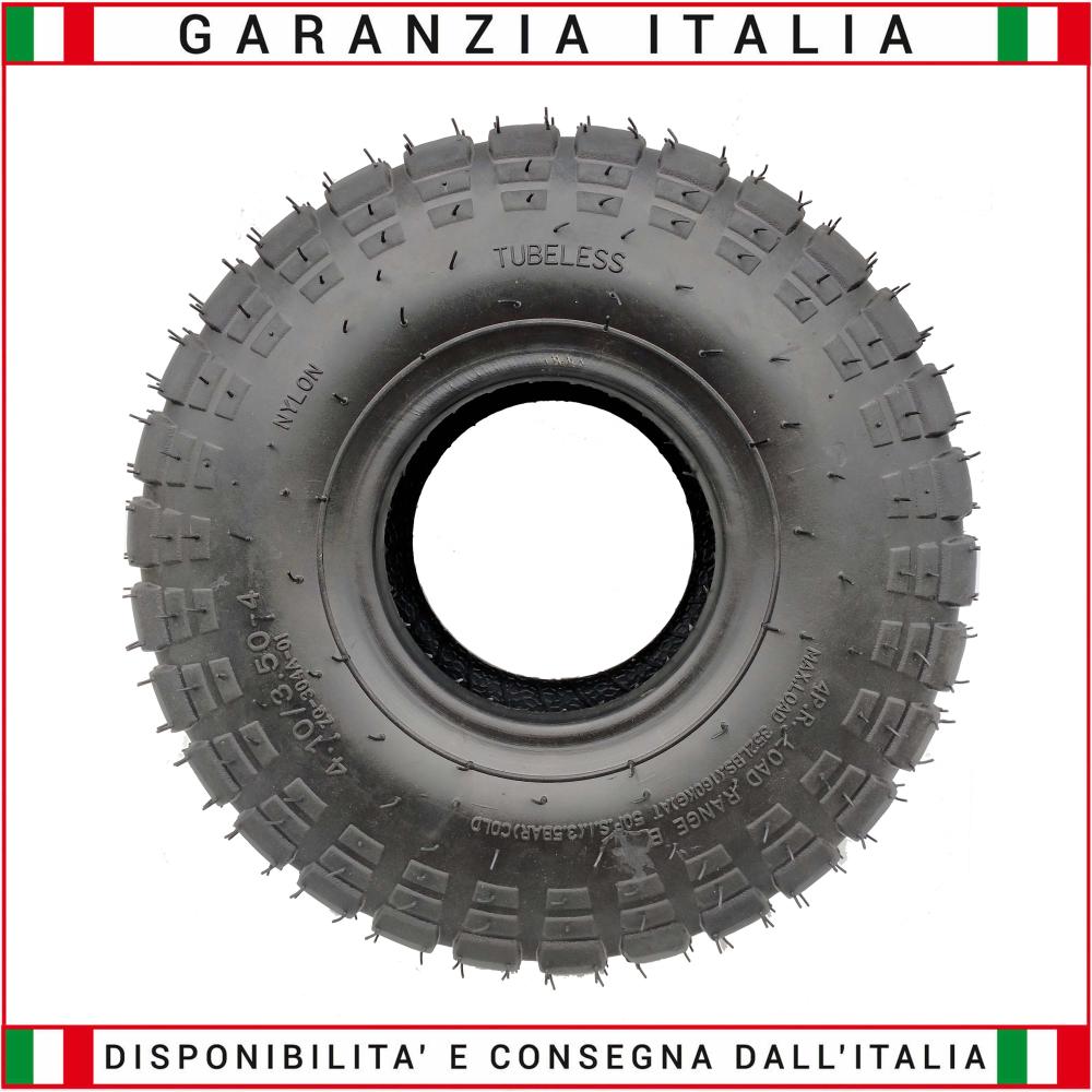 Tire SIZE 4.10 / 3.50-4 COMPLETE WITH AIR CHAMBER