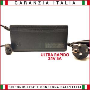 Caricabatterie ultra rapido per batterie al LITIO 24V 5A