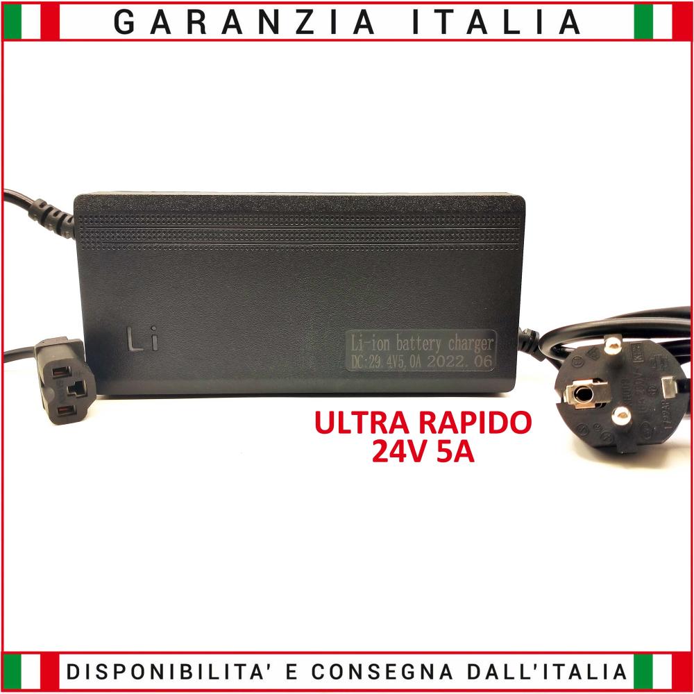 Caricabatterie ultra rapido per batterie al LITIO 24V 5A