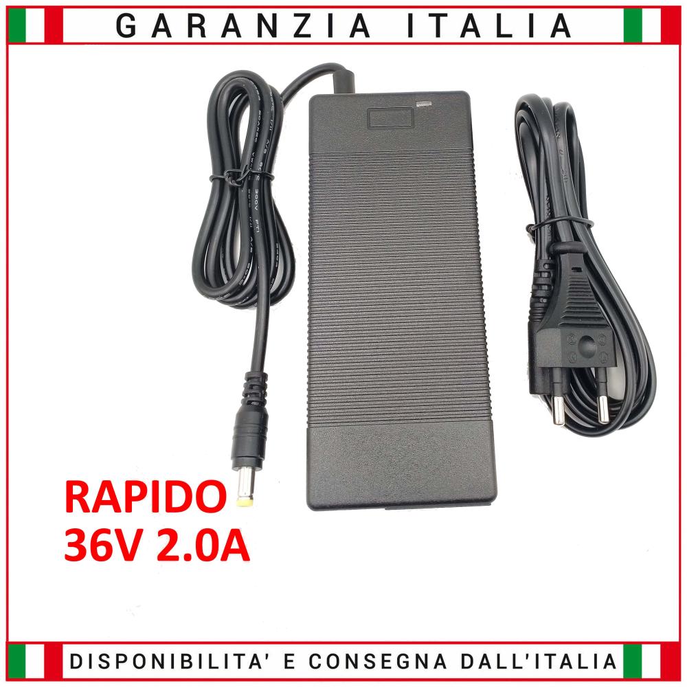 Caricabatterie rapido per batterie al LITIO 36V 2.0A