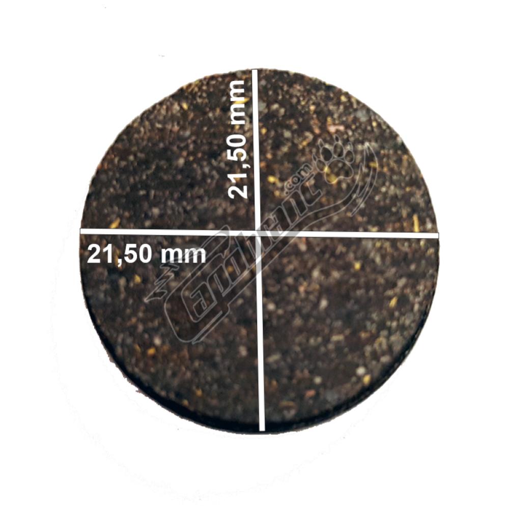 Round pads for disc brake caliper