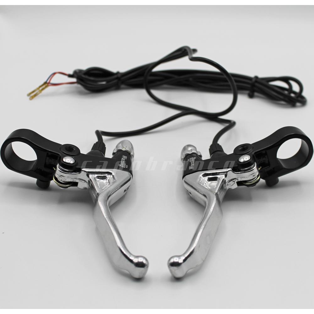 Coppia leve freno per bici elettriche, monopattini elettrici con interruttore di sicurezza (CUT OFF)