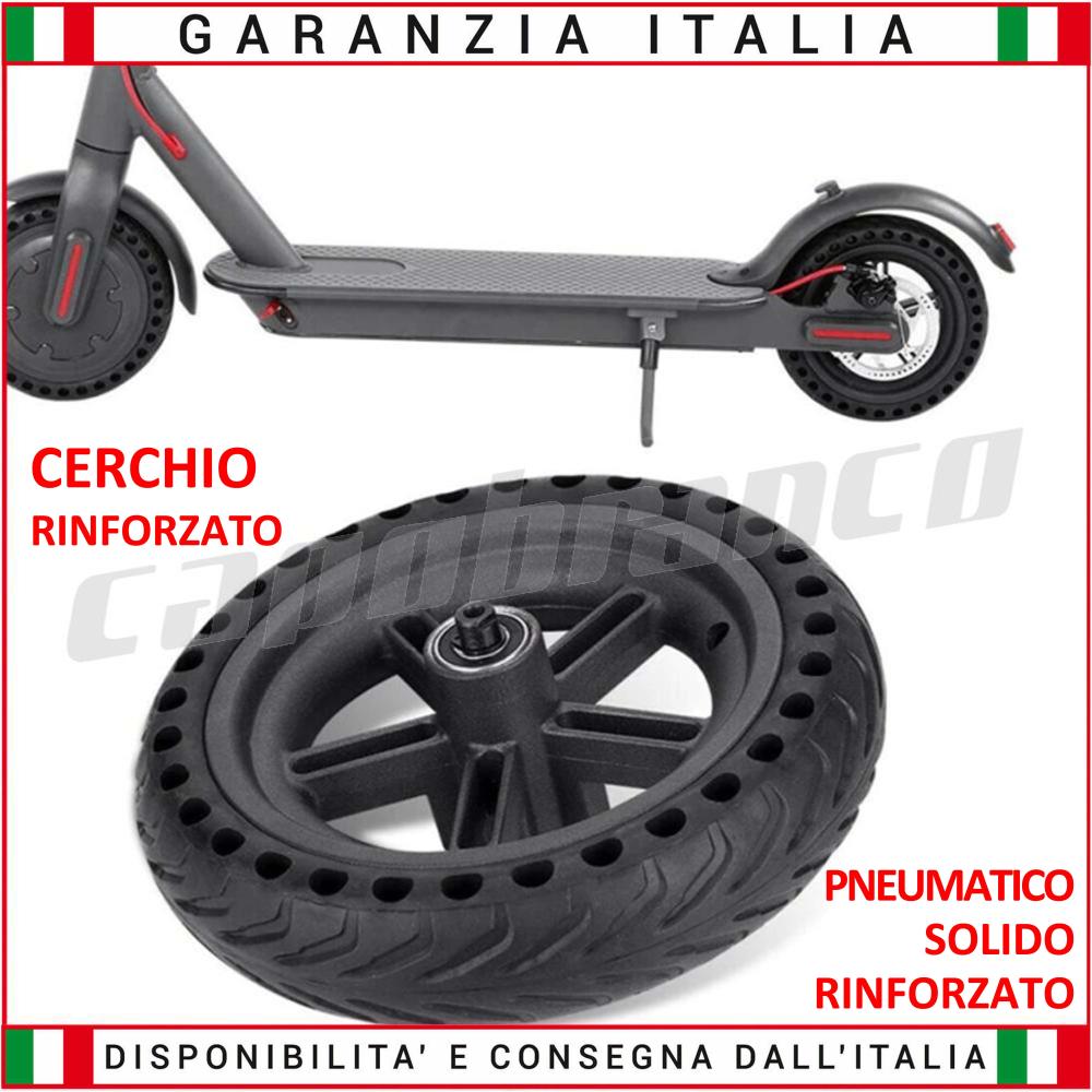 Cerchio pneumatico completo SOLIDO antiforatura 8 1/2 x2