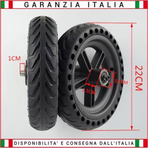 Cerchio pneumatico completo SOLIDO antiforatura 8 1/2 x2