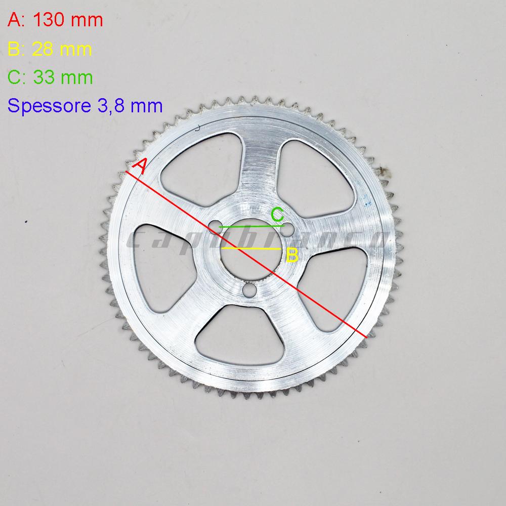 Corona Z54 DENTI Per Monopattino Elettrico per catena maglia grande T8F