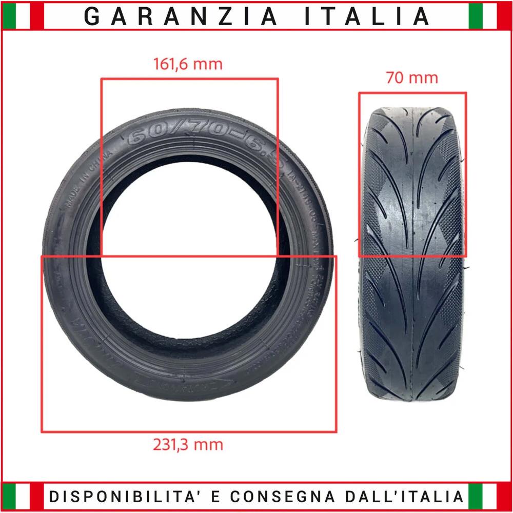 Reinforced tire 60/70-6.5 vacuum with glue inside for MAX G30