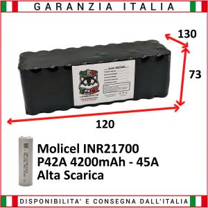 Interno Batteria 36 Volt 12.6 Ah Litio (453.6 Wh)