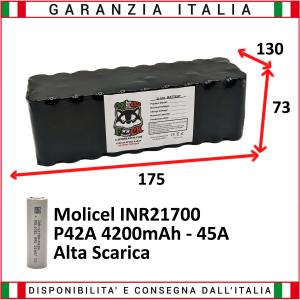 Interno Batteria 48 Volt 16.8 Ah Litio (806.4 Wh)