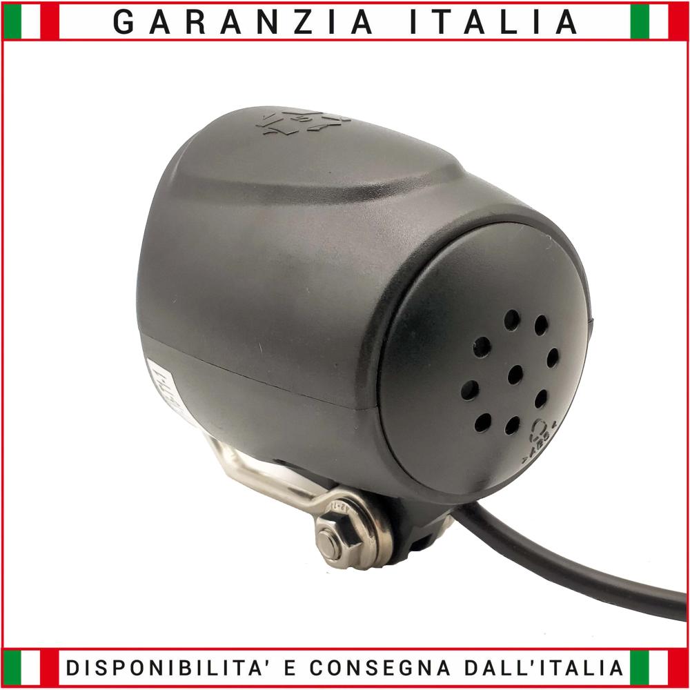 Faro LED Anteriore Bici elettrica monopattino 6-60 Volt UNIVERSALE CON CLACSON