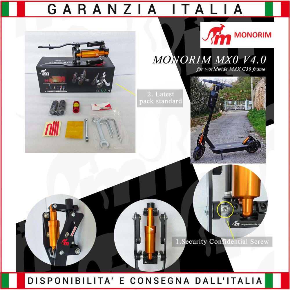 Ammortizzatore Anteriore Monorim per Ninebot Max G30 D / E / P / DII / EII / LD/ LE 