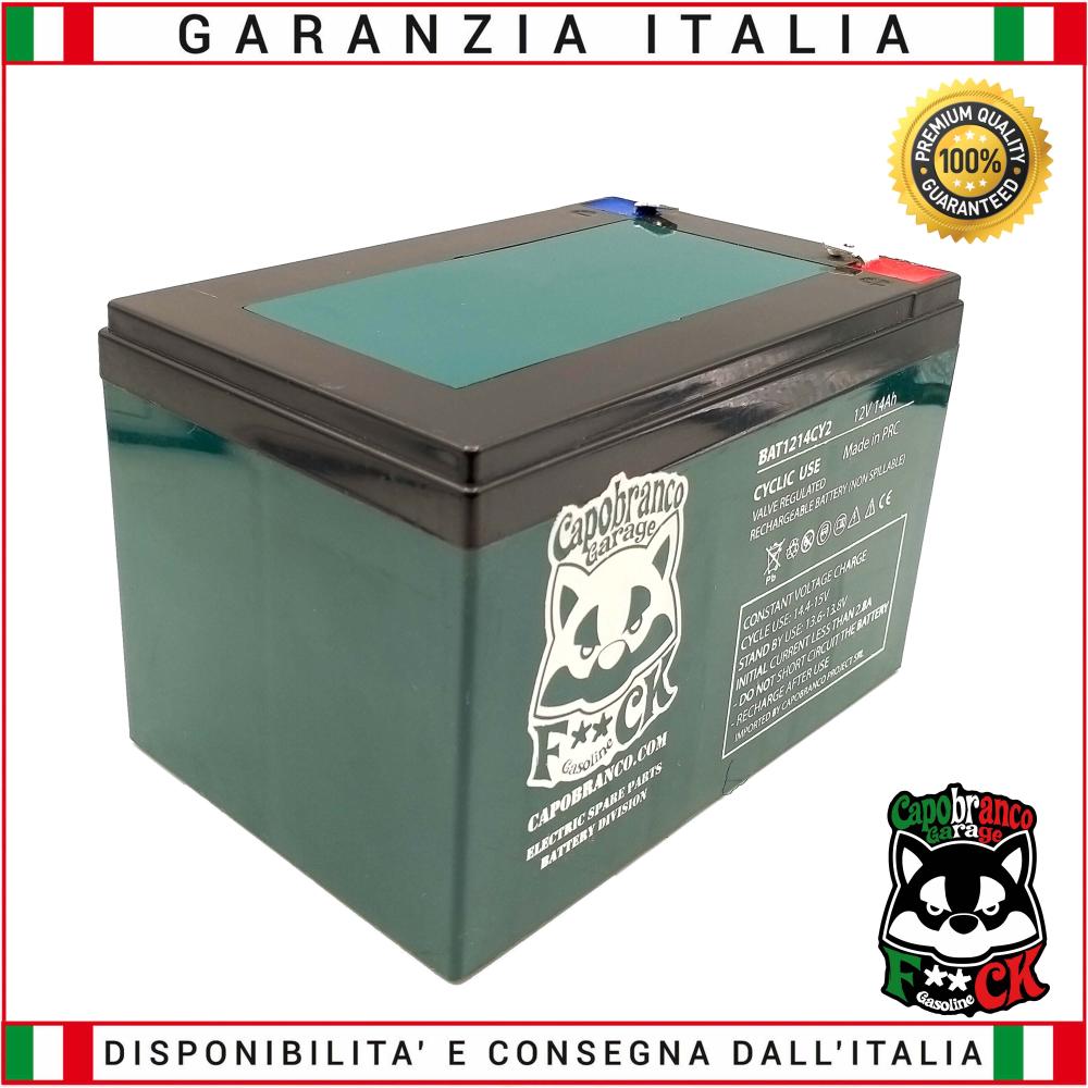 BATTERIA AL PIOMBO CICLICA ALTA SCARICA 12V 14Ah MARCA CAPOBRANCO
