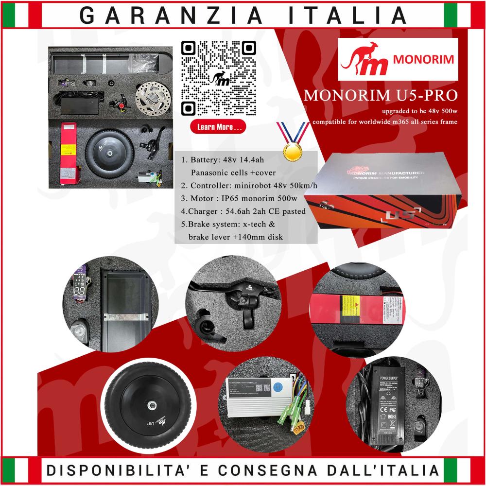 Kit trasformazione 48V 500W motore + batteria + componenti per Xiaomi PRO / PRO2