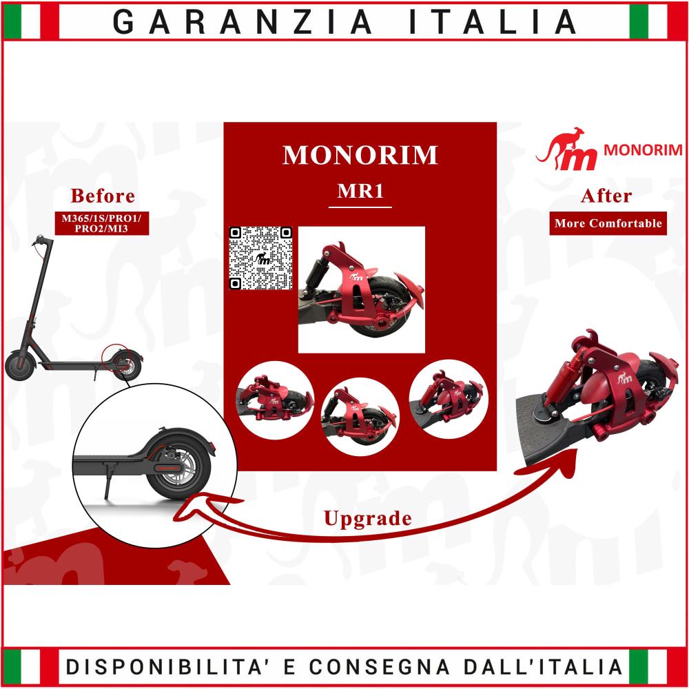 Ammortizzatore posteriore Monorim per Xiaomi M365 / 1S/ Essential / PRO/  PRO2/ mi3/ 4 PRO