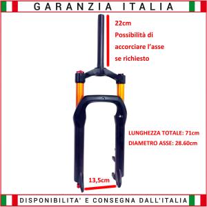 Forcella Ammortizzata ad Aria Professionale Fat Bike 20"