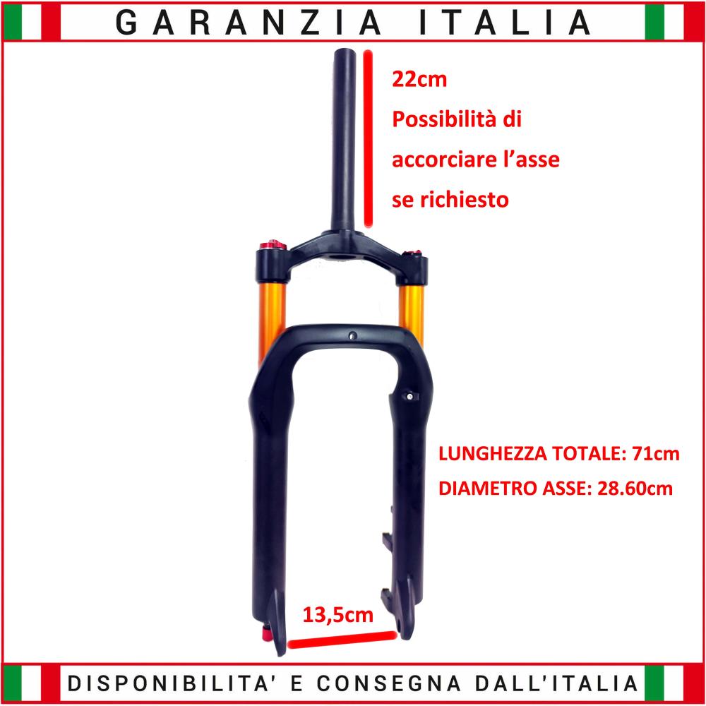 Forcella Ammortizzata ad Aria Professionale Fat Bike 20"
