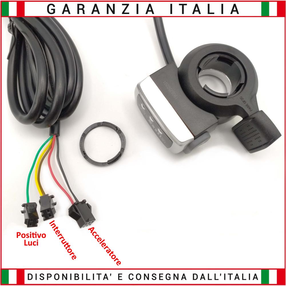 Acceleratore a pollice con indicatore batteria 48V Normal Cable