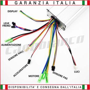 Kit Centralina + Display LED + Pas Universale 36V 15A Motori Brushless
