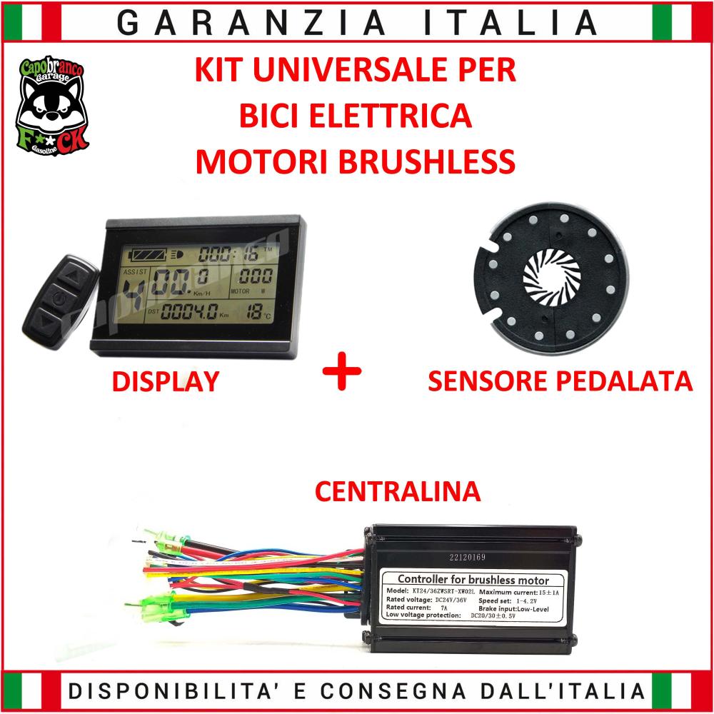 Control Unit Kit + LCD3 Display + Universal Pas 24 / 36V 15A Brushless Motors