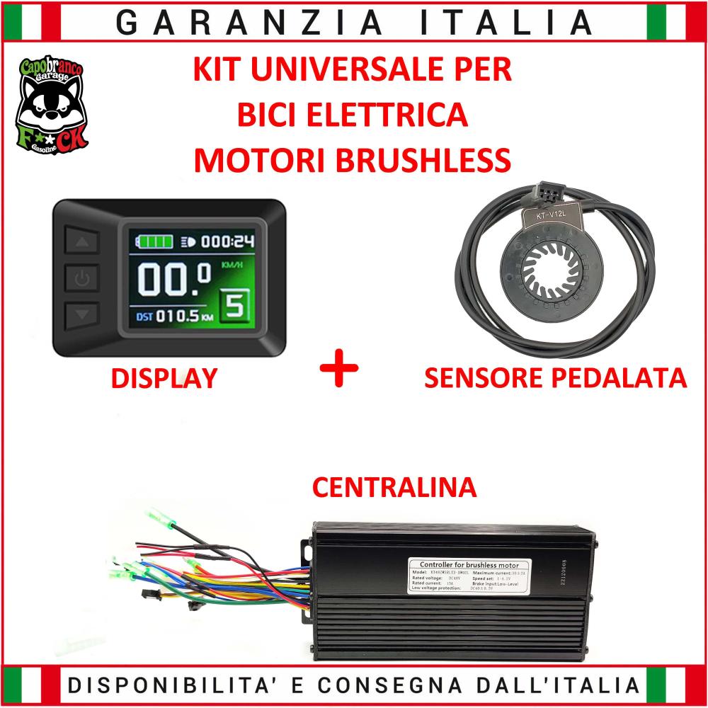 Control Unit Kit + LCD7C Display + Pas Universal 48V 30A Brushless Motors