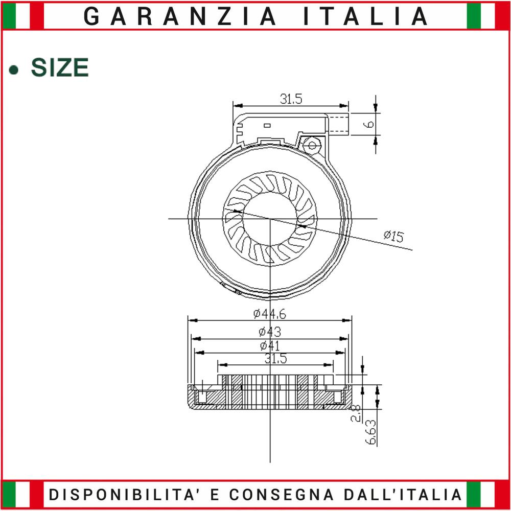 Sensore PAS Pedalata Assistita KT-V12L con attacco UPG