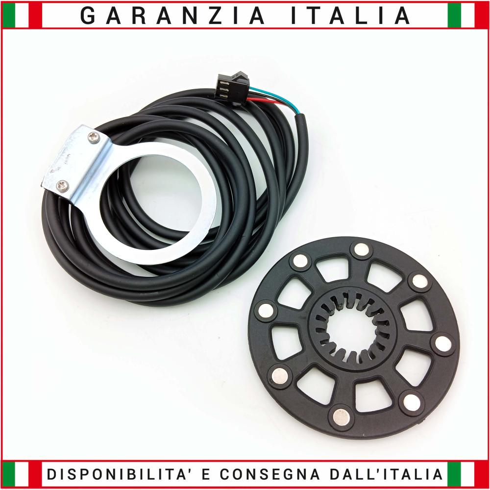 Sensore PAS Pedalata Assistita 8 Magneti- Lato destro (lato corona) - attacco Normal Cable