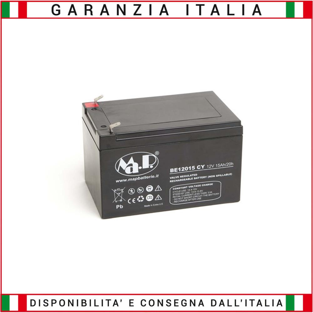 BATTERIA AL PIOMBO CICLICA ALTA SCARICA 12V 15Ah 