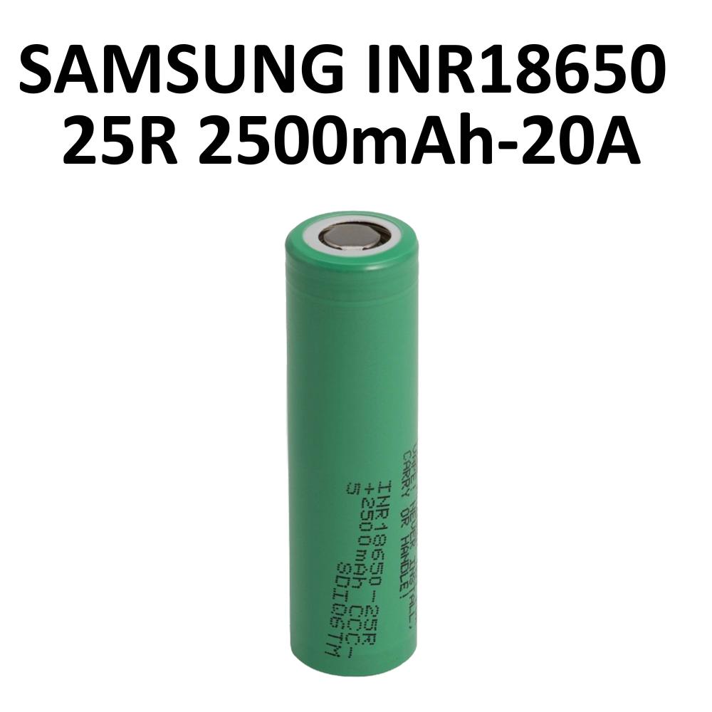 Cella Litio Samsung INR18650-25R 2500mAh - 20A