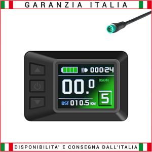 Display KT LCD7C a colori 24/36/48 Volt - Connessione UPG bici elettrica