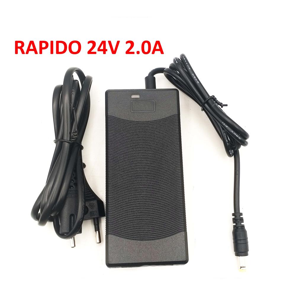 Caricabatterie rapido per batterie al LITIO 24V 2.0A 