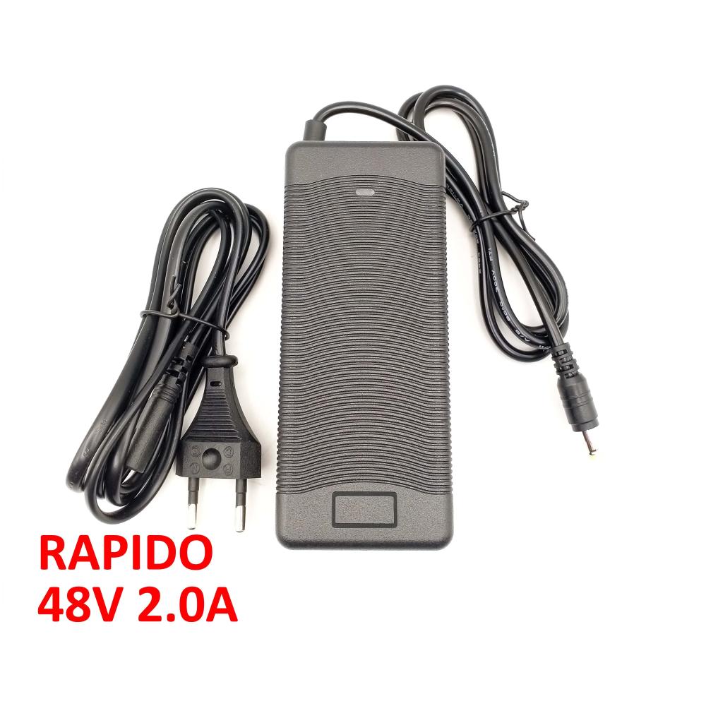 Caricabatterie rapido per batterie al LITIO 48V 2A CON VENTOLA BICI MONOPATTINO  