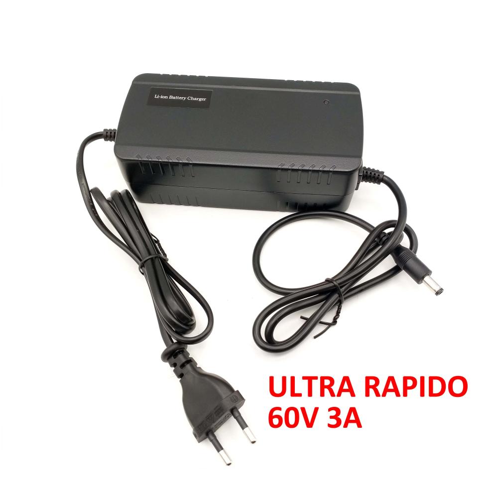 Caricabatterie ultra rapido per batterie al LITIO 60V 3A BICI MONOPATTINO