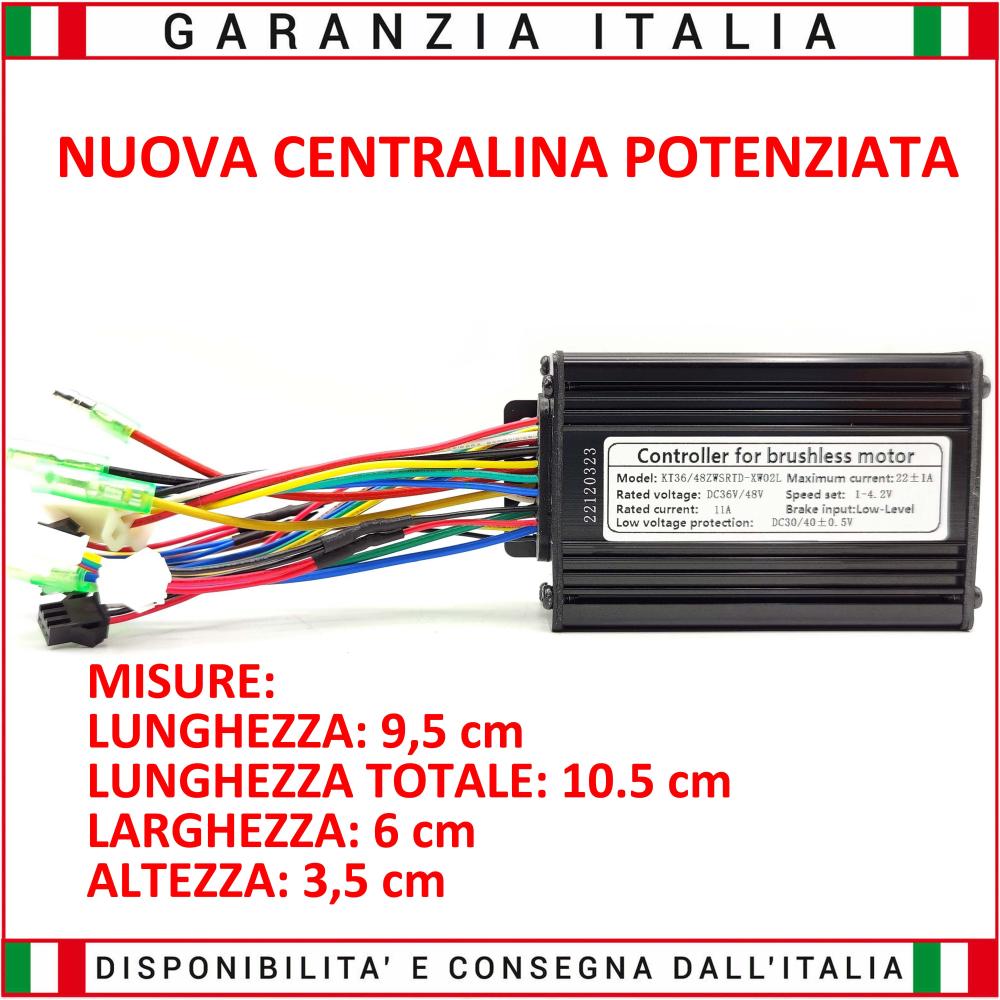 Centralina KT 36/48V 22A - 500/650W - con e senza sensori Hall - connessione standard