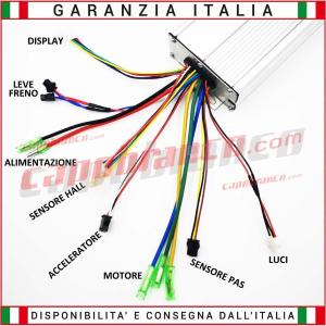 Kit Centralina + Display LCD7C + Pas Universale 36/48V 22A Motori Brushless