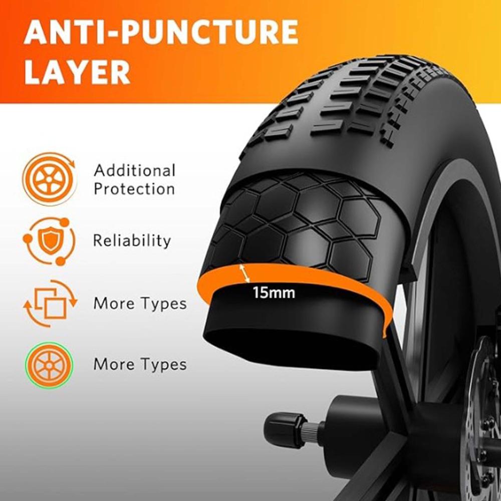 Anti-puncture flap insert for 20x4 e-bike fat bike tires